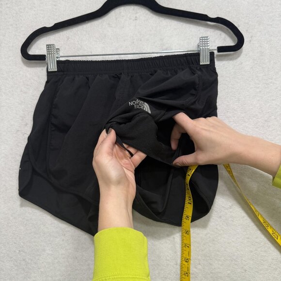 The North Face Shorts Womens XS Black Running FlashDry Lined Split Hem Athletic - Picture 4 of 9